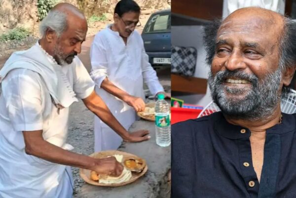 उत्तराखंड पहुंचे सुपरस्टार रजनीकांत, ऋषिकेश में सड़क किनारे पत्तल में खाते दिखे; फैंस बोले “यही है असली सादगी”