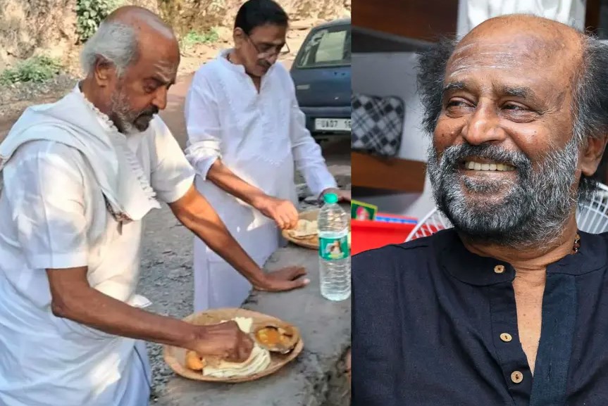 उत्तराखंड पहुंचे सुपरस्टार रजनीकांत, ऋषिकेश में सड़क किनारे पत्तल में खाते दिखे; फैंस बोले “यही है असली सादगी”